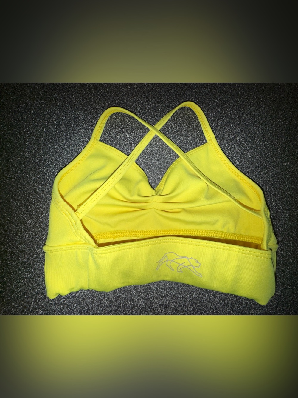 Tiger Friday Dance Bra Top in Bright Yellow - Size Child Medium - Picture 4 of 5